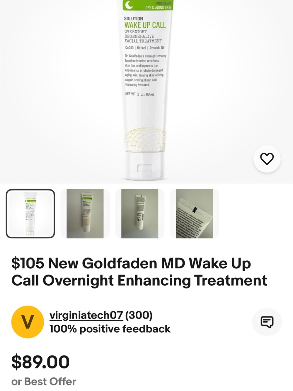 Wake Up Call Overnight Regenerative Treatment — White